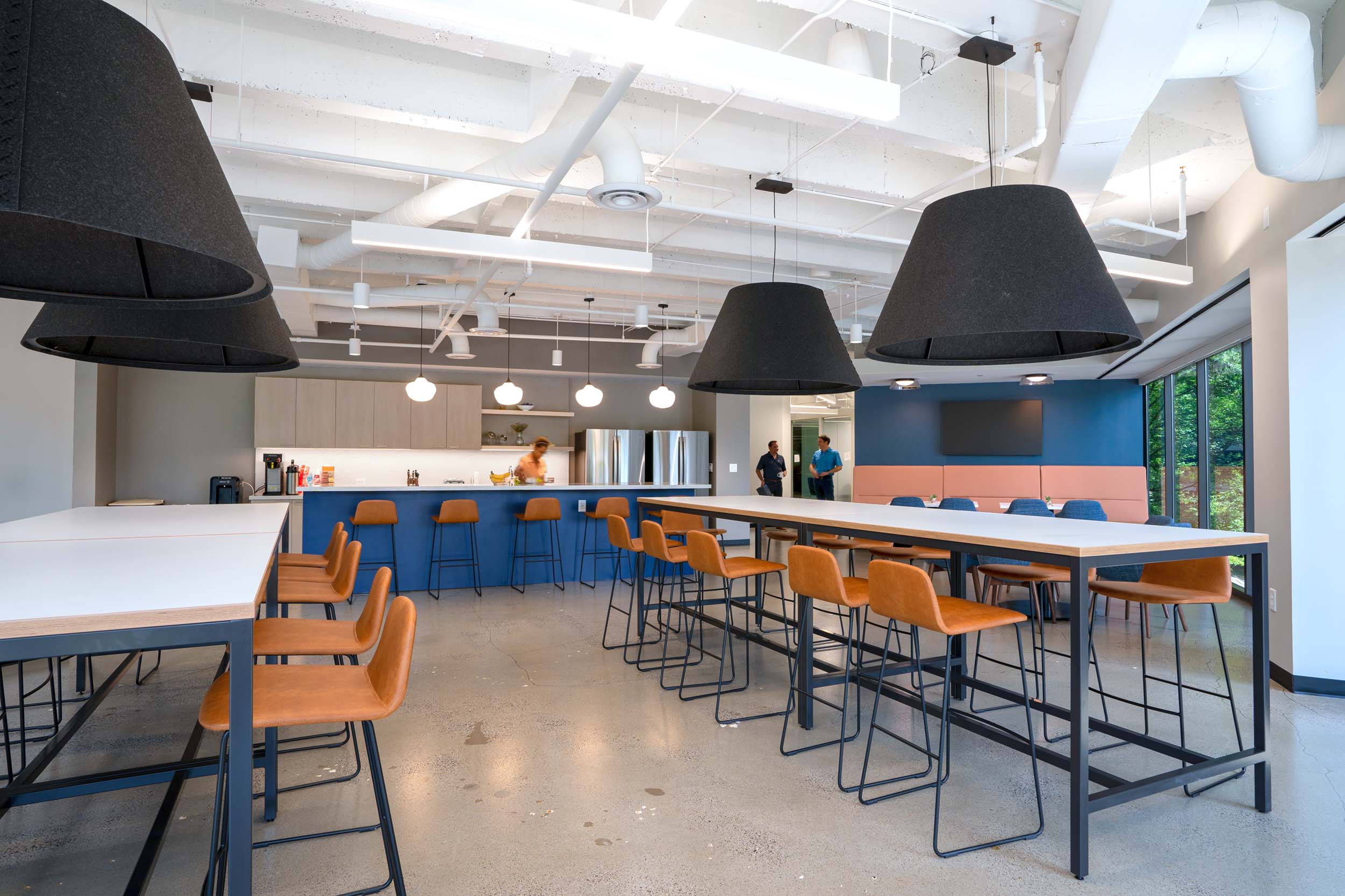 Barstool seating in room designed by Planning Interiors